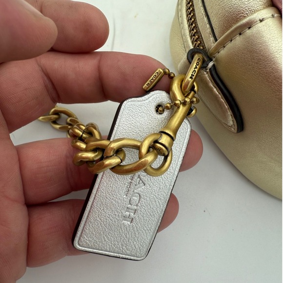 Coach Metallic Color Block Quilted Leather Small Camera Crossbody Bag Purse NWT - Picture 8 of 13